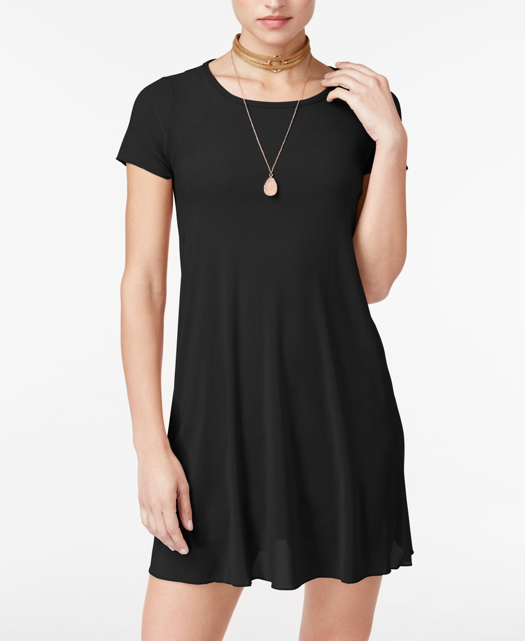 juniors t shirt dresses Madden Girl Juniors' 2 in 1 T-Shirt Slip Dress