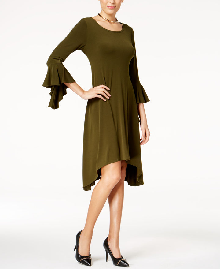 Alfani Asymmetrical Bell Sleeve Dress