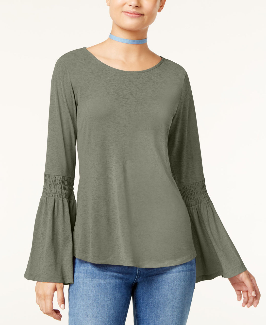 Ultra Flirt Juniors Bell Sleeve Peasant Top