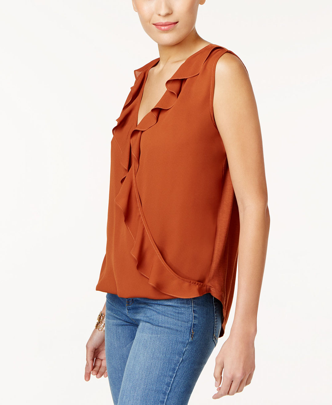 INC International Concepts Ruffled Top