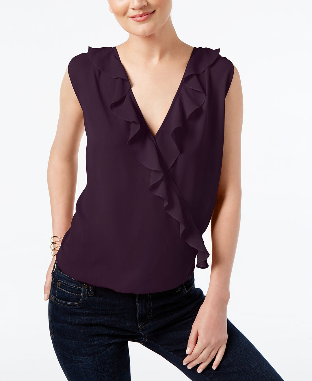 INC International Concepts Ruffled Top