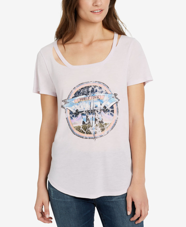 William Rast Graphic Cutout T-Shirt