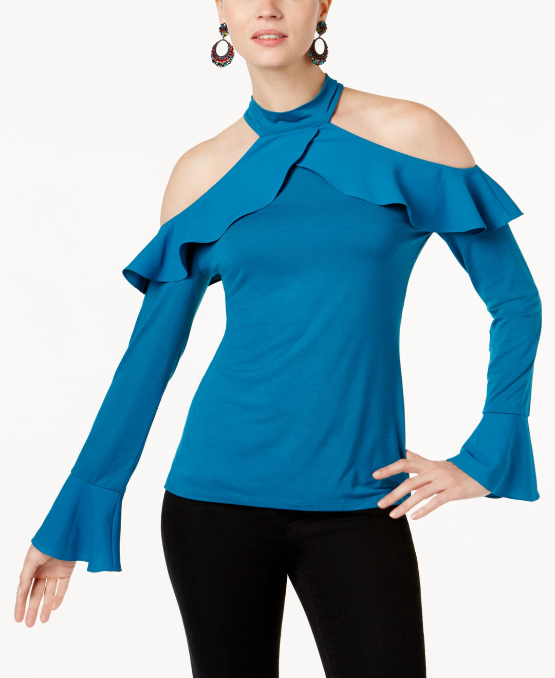 Anna Sui Loves INC International Concepts Cold Shoulder Top