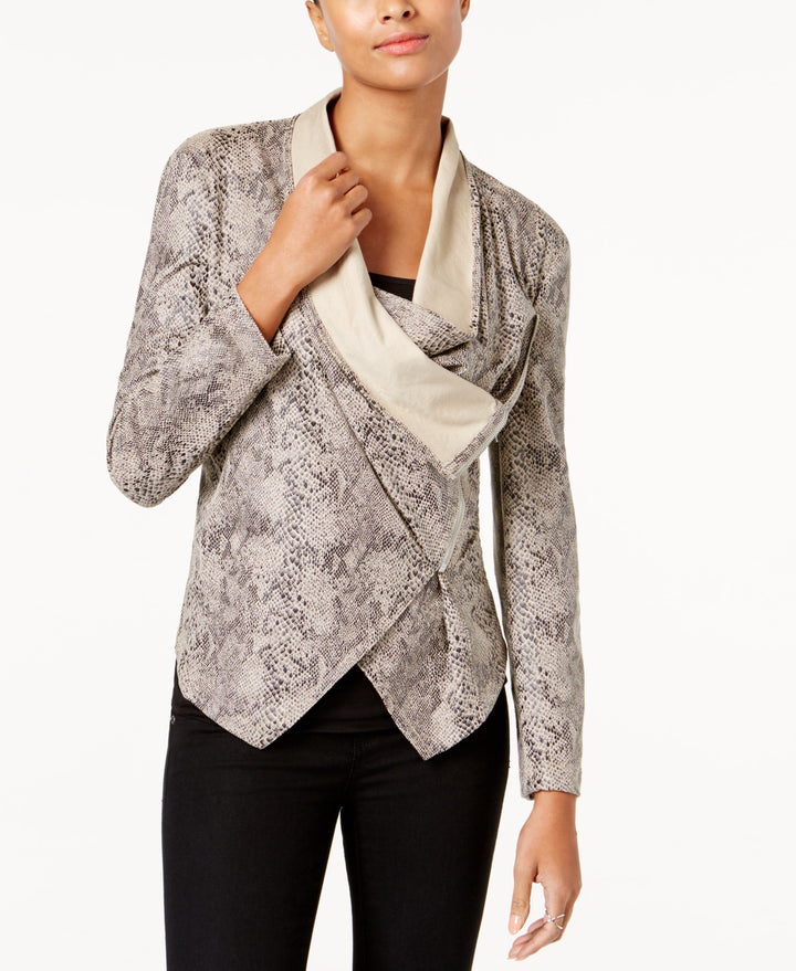 INC International Concepts Draped Snake Embossed Jacket