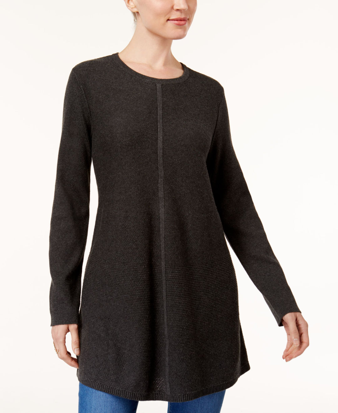 Style & Co Petite Mixed Stitch Tunic Sweater