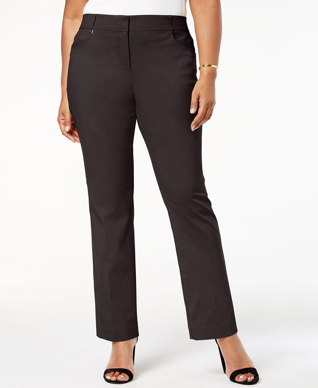 Plus & Petite Plus Size Tummy Control Curvy-Fit Pants