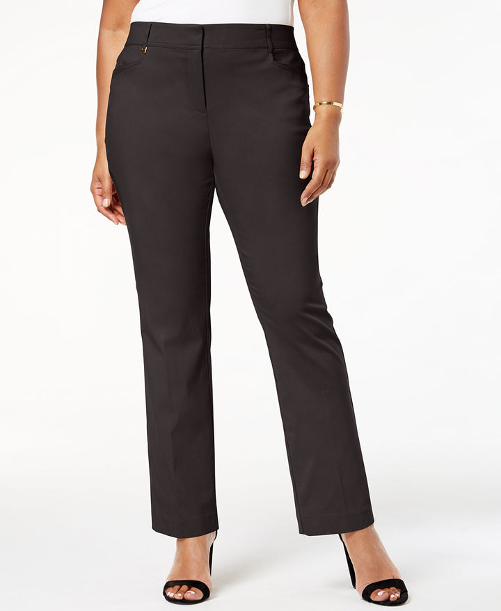 Plus & Petite Plus Size Tummy Control Curvy-Fit Pants