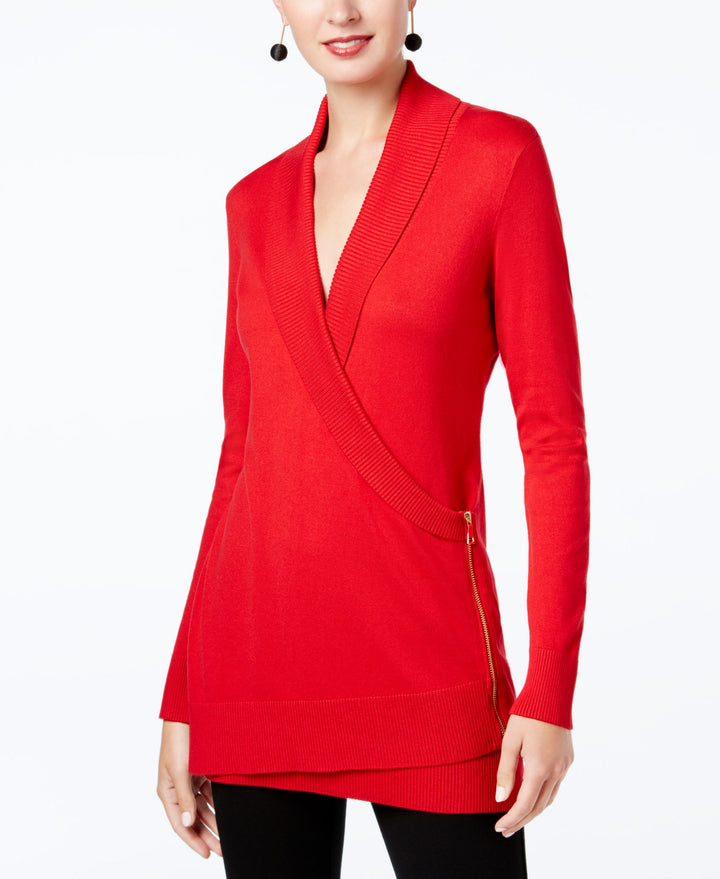INC International Concepts Zip Up Sweater Tunic