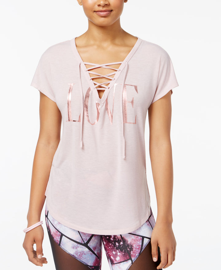 Material Girl Active Juniors Juniors Lace Up T-Shirt