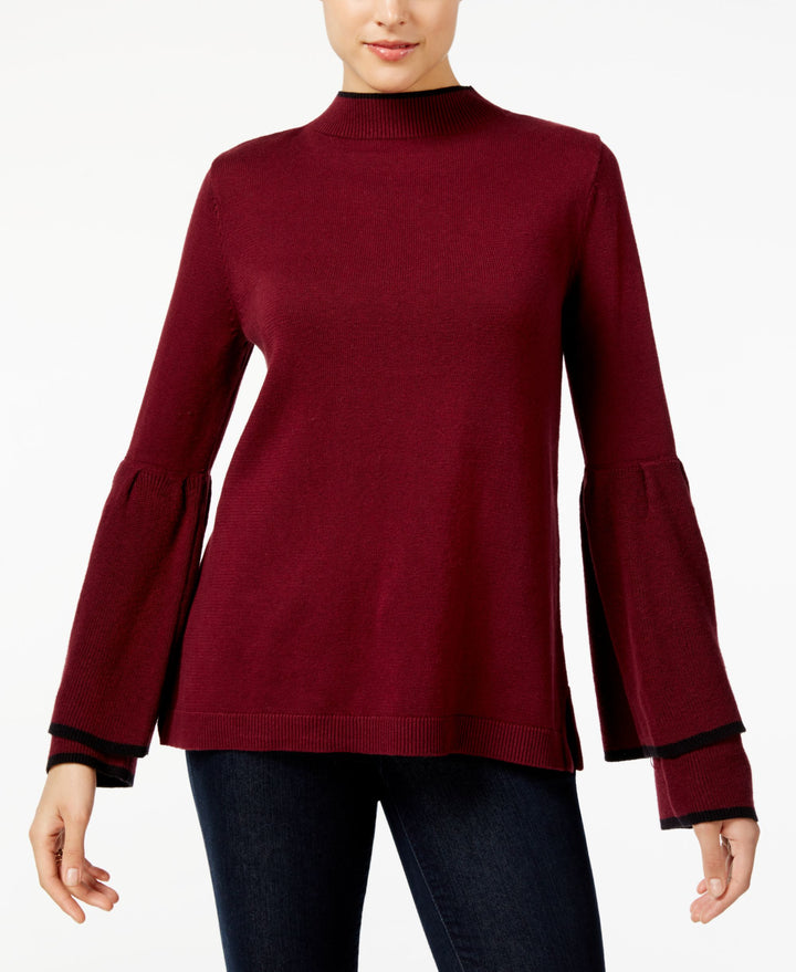 Style & Co Petite Ruffled Bell Sleeve Sweater