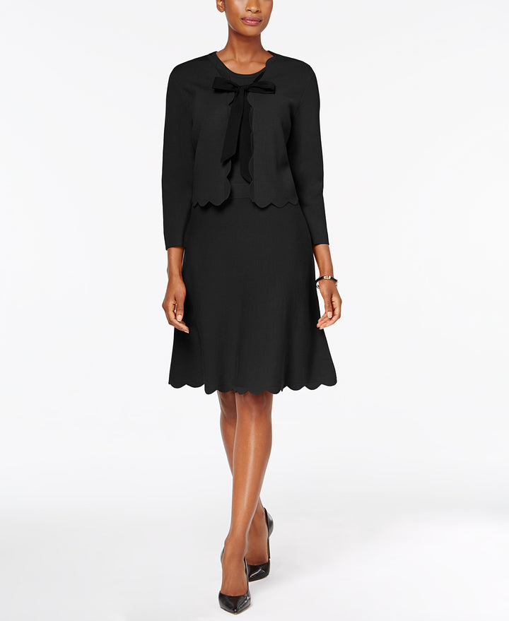 Charter Club Petite A Line Sweater Dress Bolero Jacket