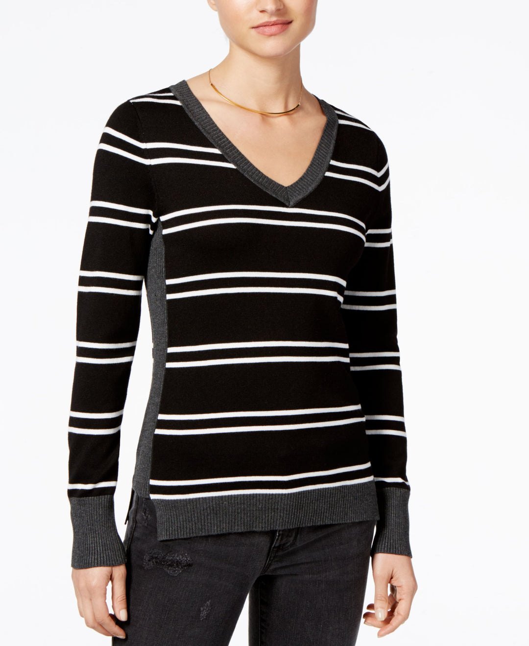 Juniors' Step-Hem Sweater