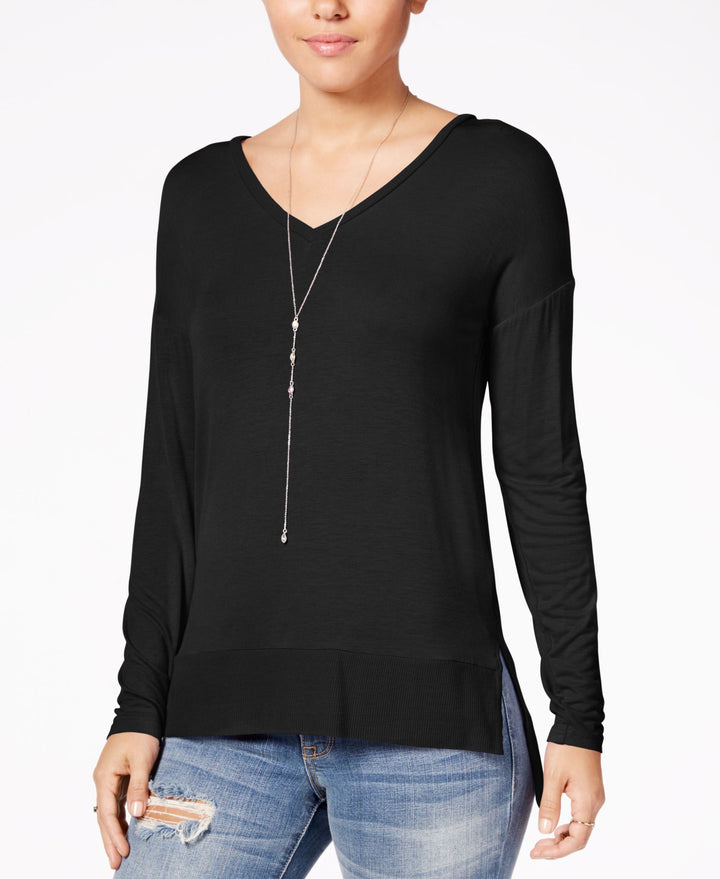 Hippie Rose Juniors Cozy V Neck Top