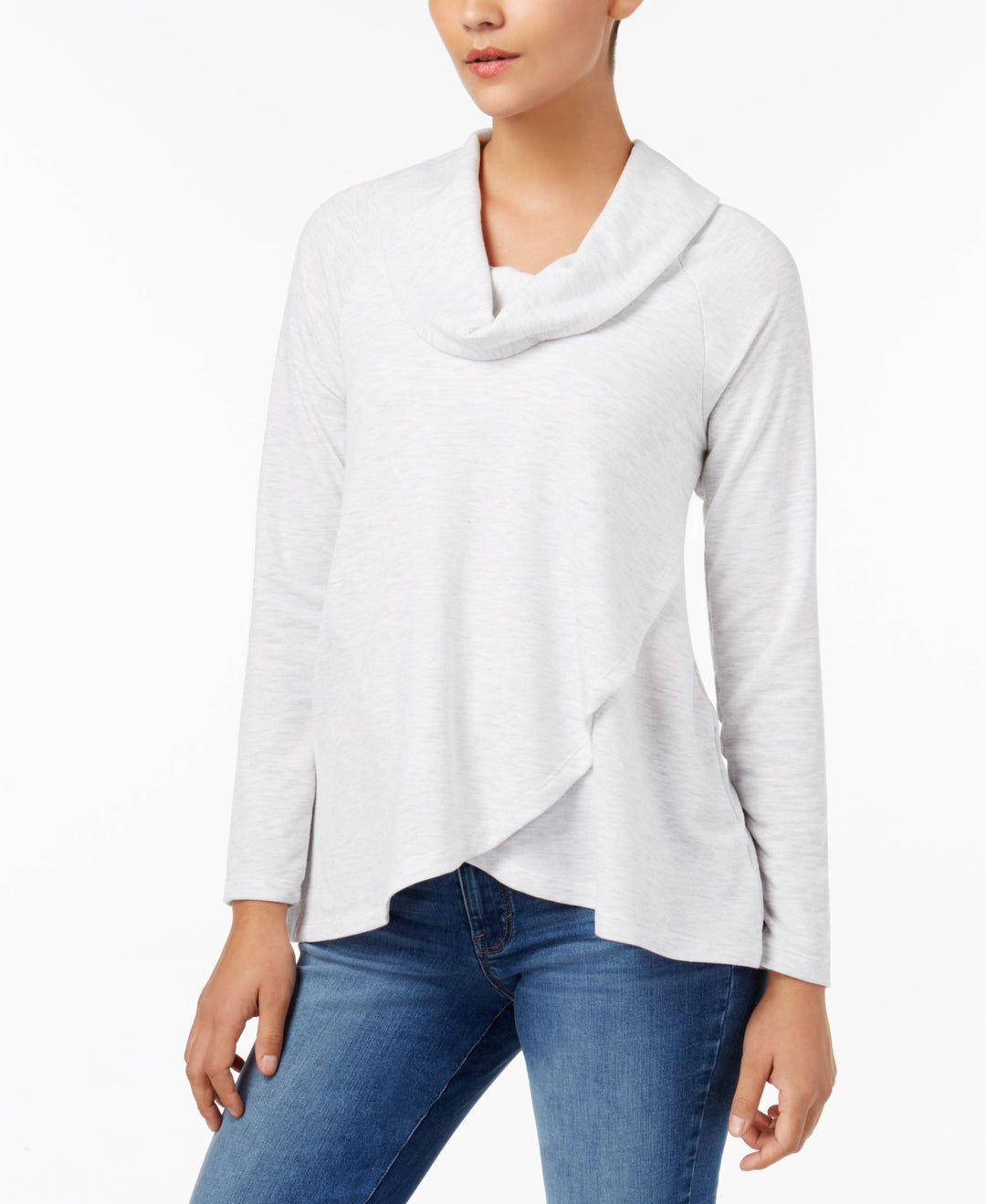 Cowl-Neck High-Low Tunic