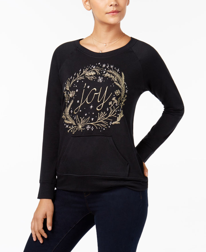 Style & Co Petite Embroidered Sweatshirt