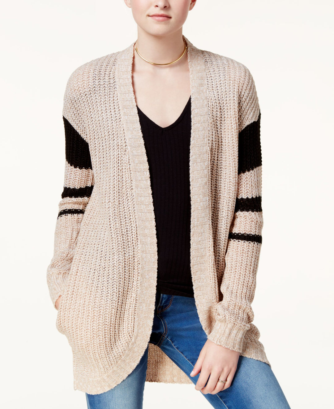 Juniors' Open-Front Cardigan