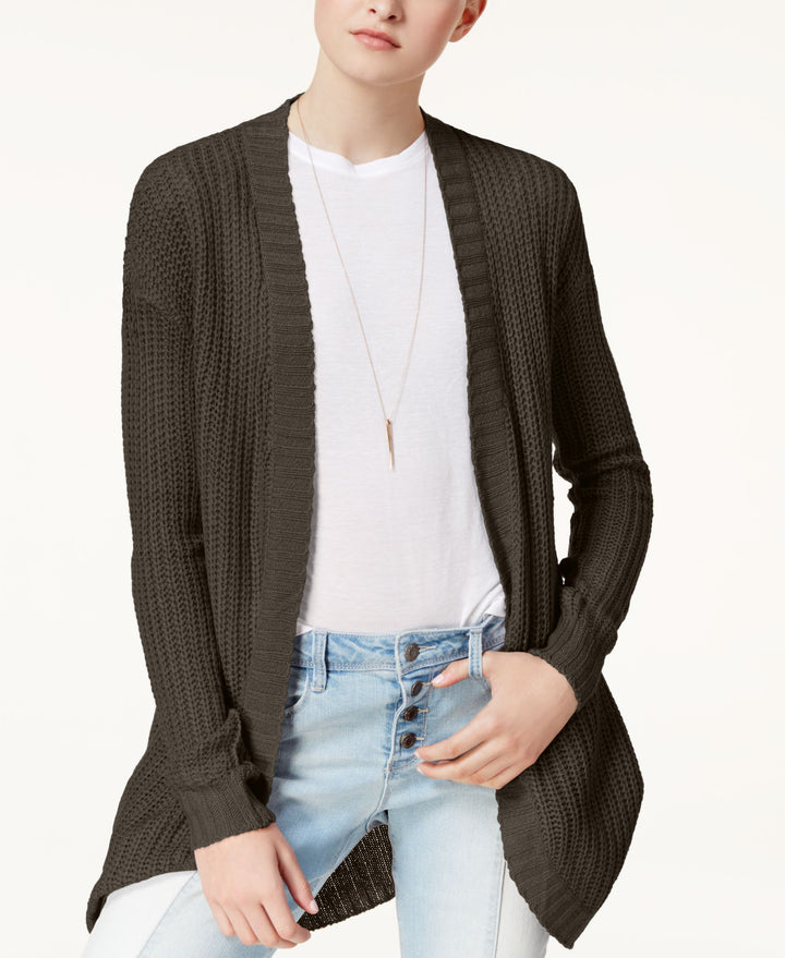 Juniors' Open-Front Cardigan