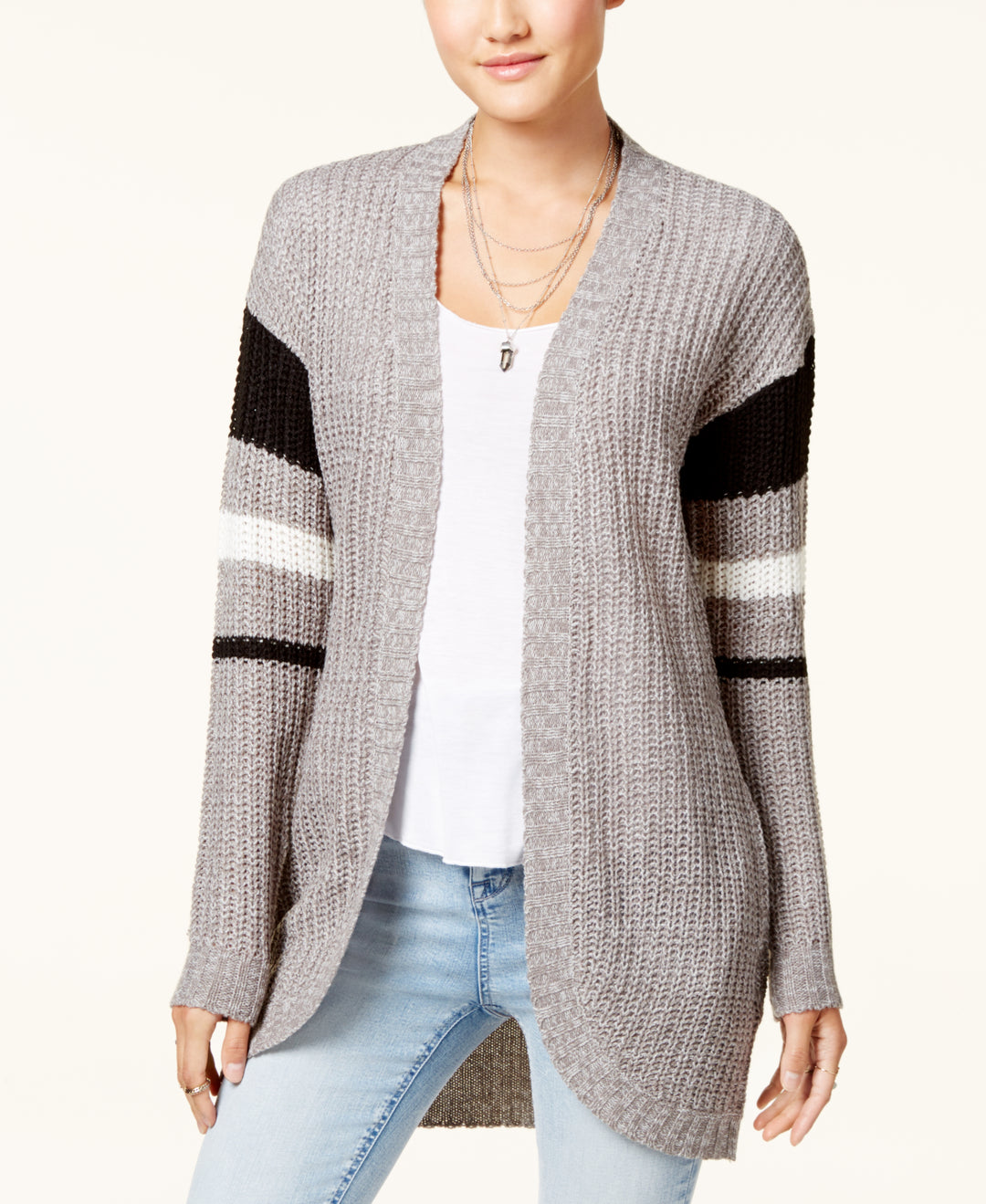 Juniors' Open-Front Cardigan