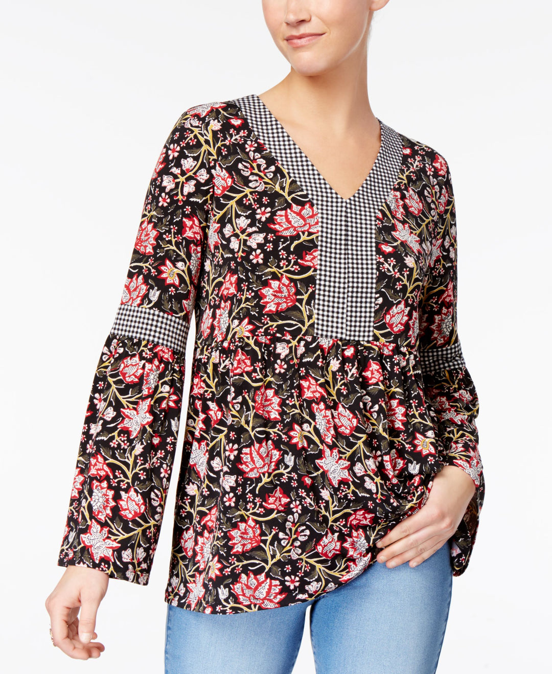 Style & Co Mixed Print Top