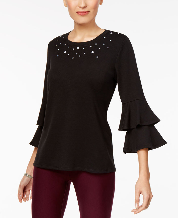 Ruffled-Sleeve Top