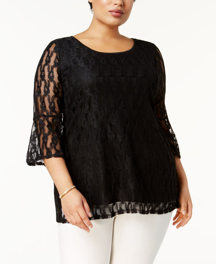 NY Collection Plus Size Lace Top