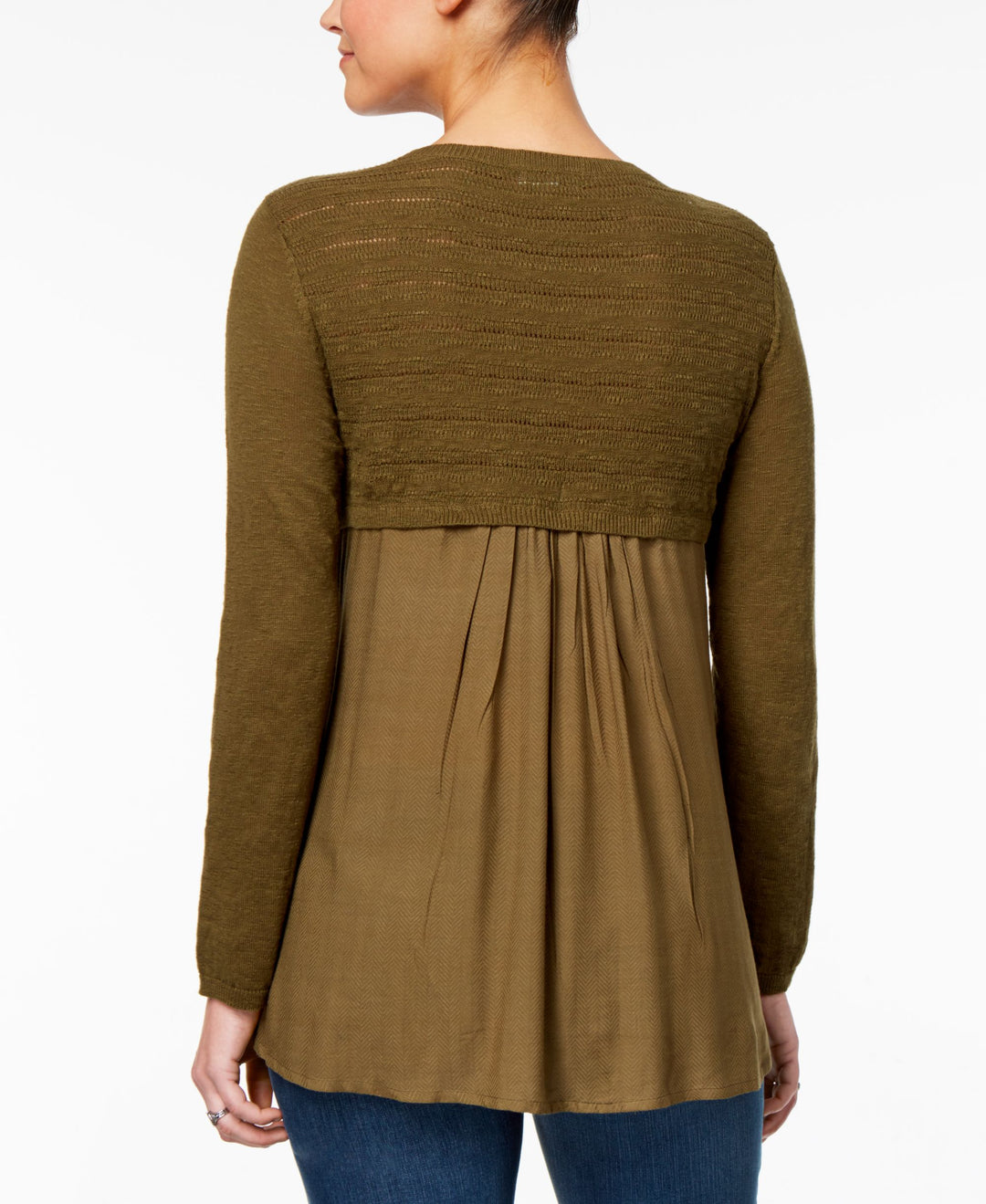 High-Low Contrast Sweater