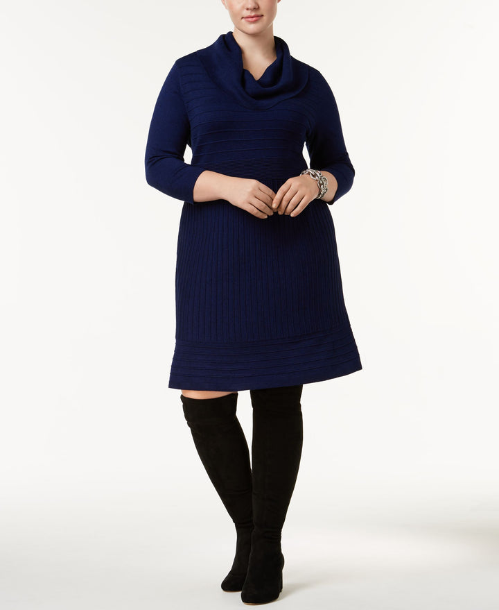Plus Size Cowl Neck Sweater Dress