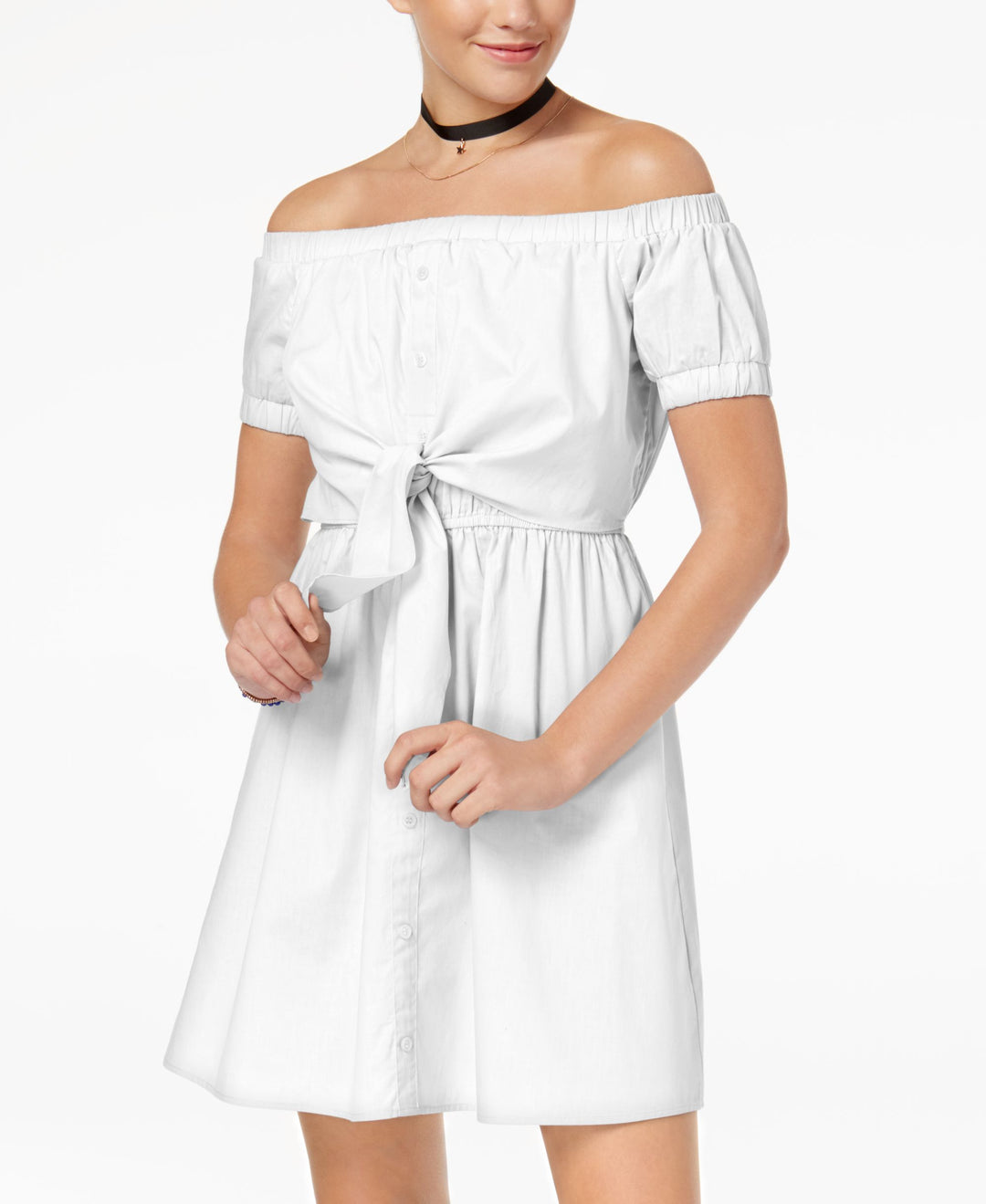 white fit and flare dress juniors Speechless Fit & Flare Dress Women's 11 Juniors White Lace Floral Glitter Party
