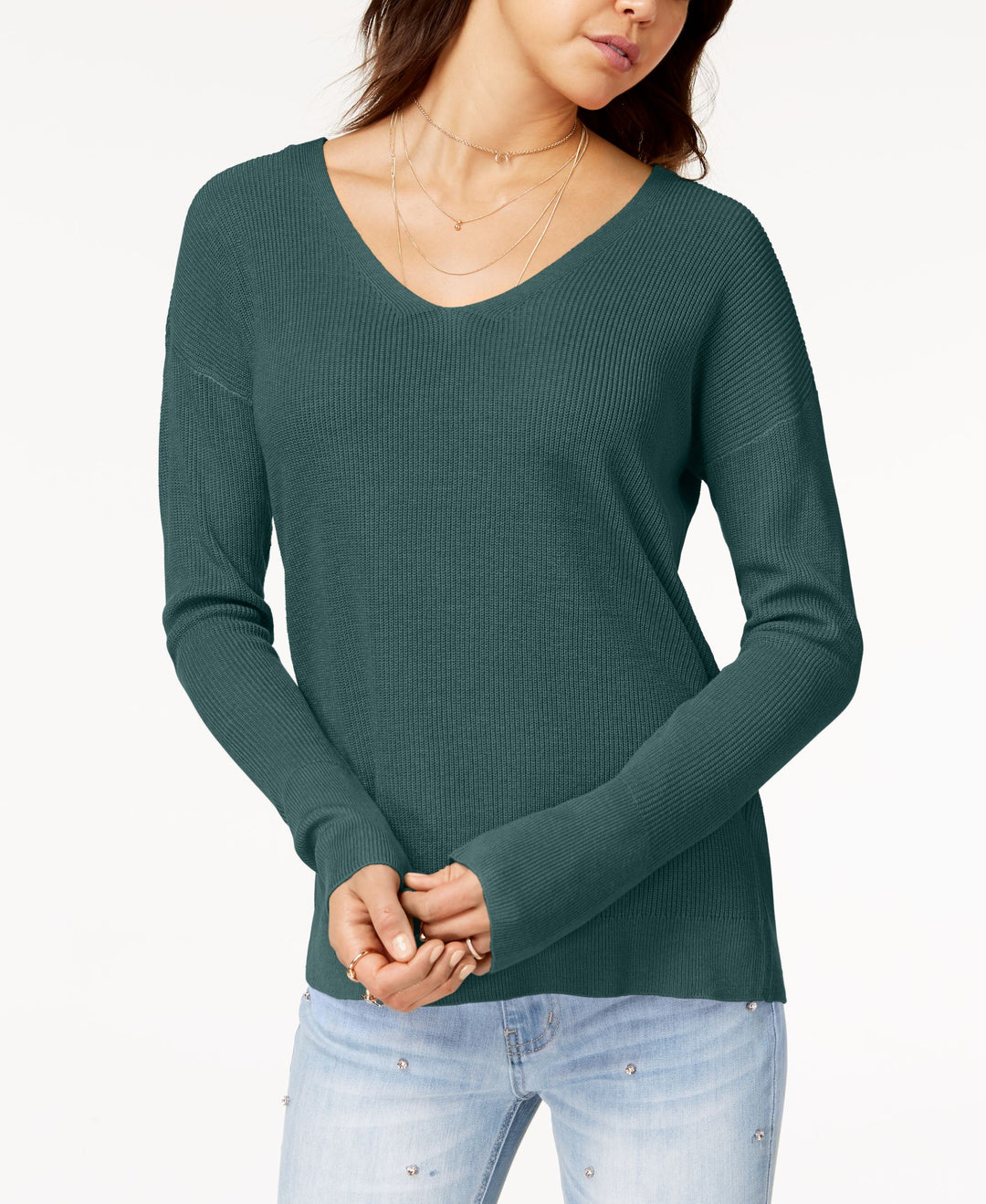Juniors' Crisscross-Back Sweater
