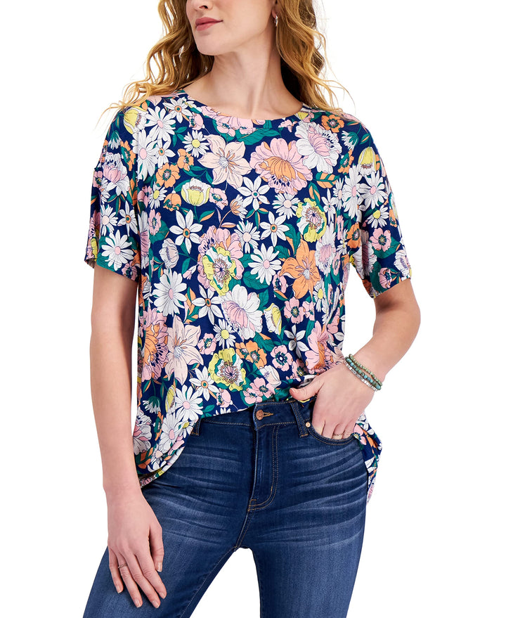 Style & Co Printed Tunic T-Shirt