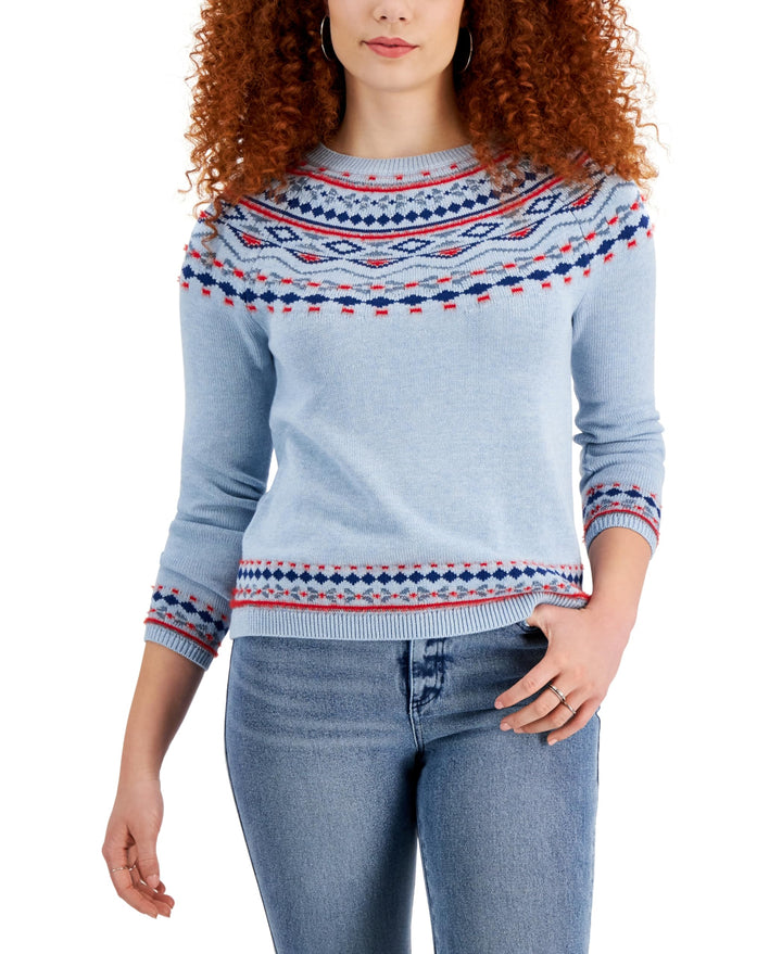 Style & Co Fair Isle Crewneck Sweater