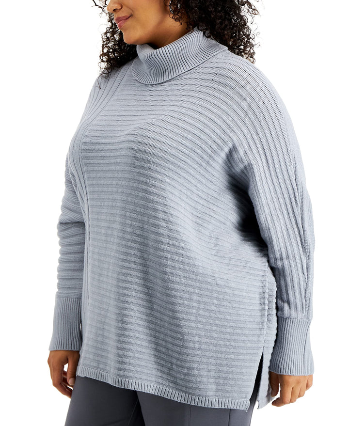 Alfani Plus Size Ribbed Turtleneck Sweater