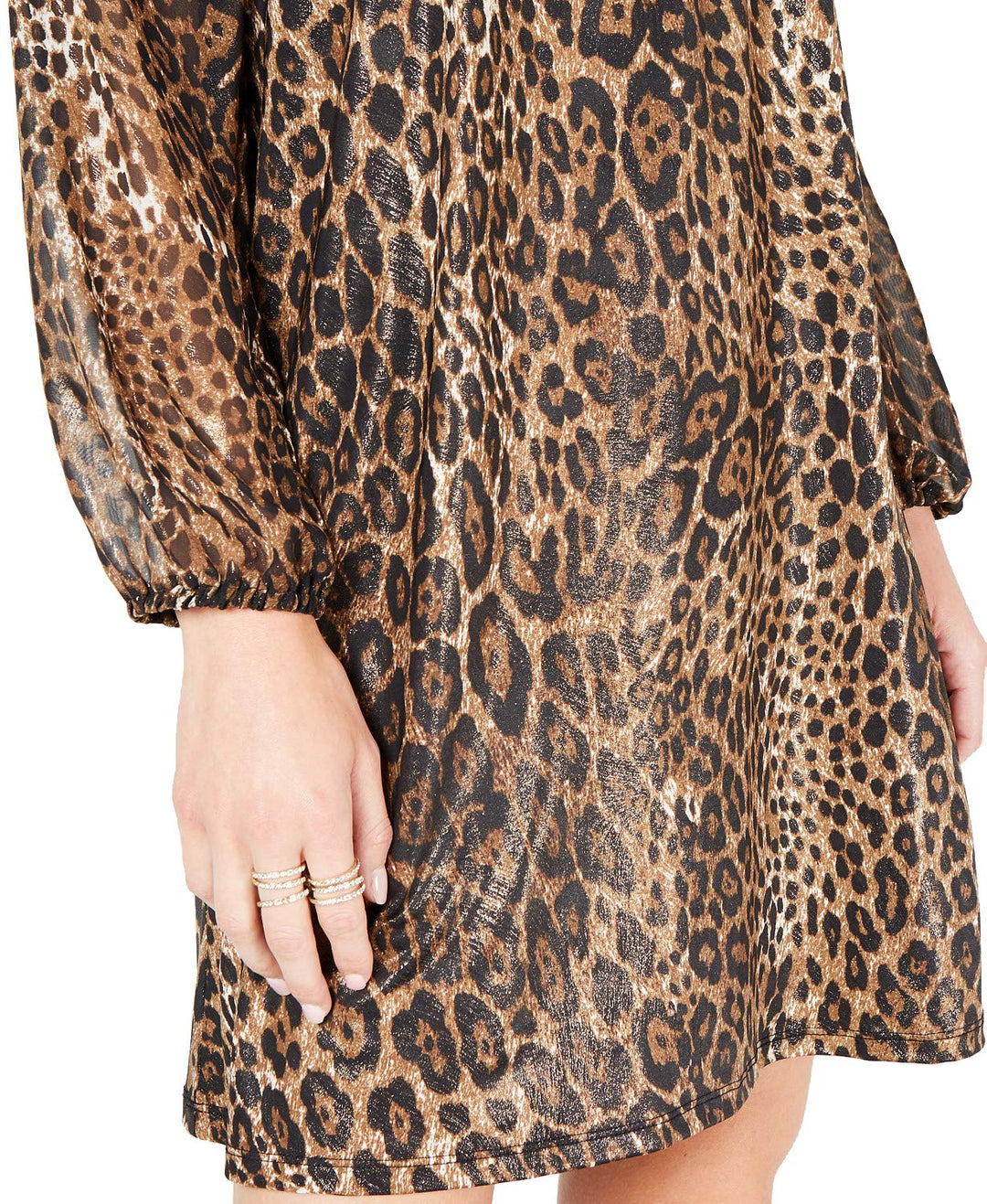 INC Petite Printed Off-The-Shoulder Dress