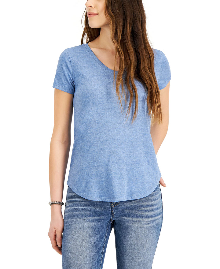 Style & Co Burnout V Neck T-Shirt