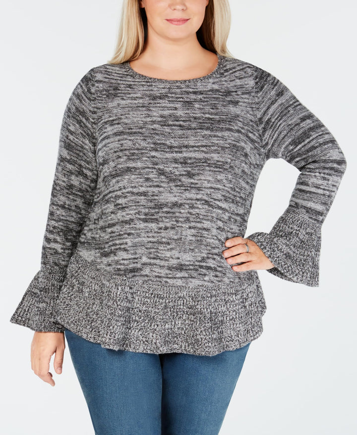 Plus Size Ruffled Sweater