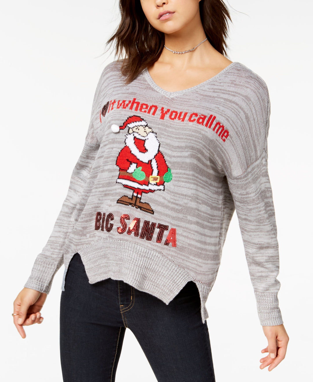 Ultra Flirt By Ikeddi Juniors Bye Felicia Ugly Holiday Sweater