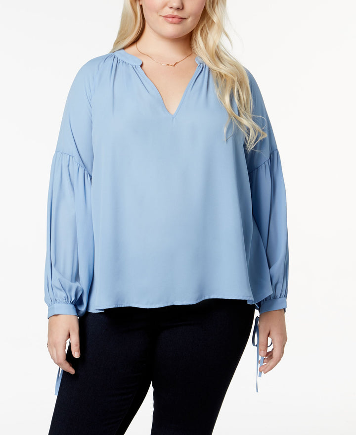 Say What Trendy Plus Size V Neck Blouse