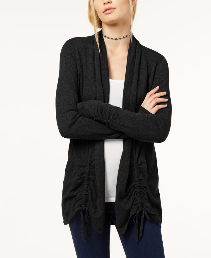 Ruched Drawstring Cardigan