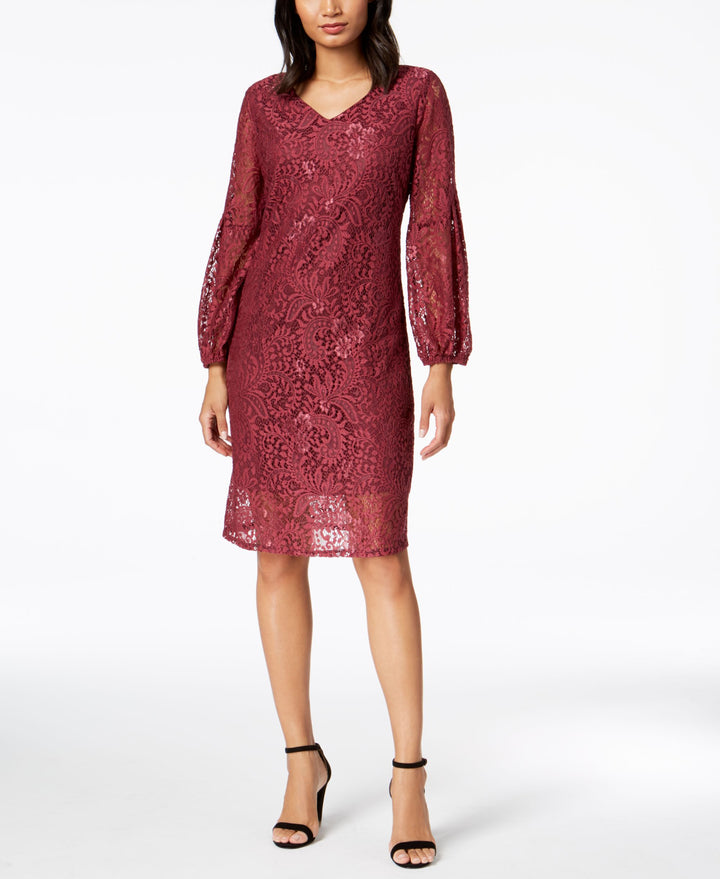 NY Collection Petite Lace A Line Dress
