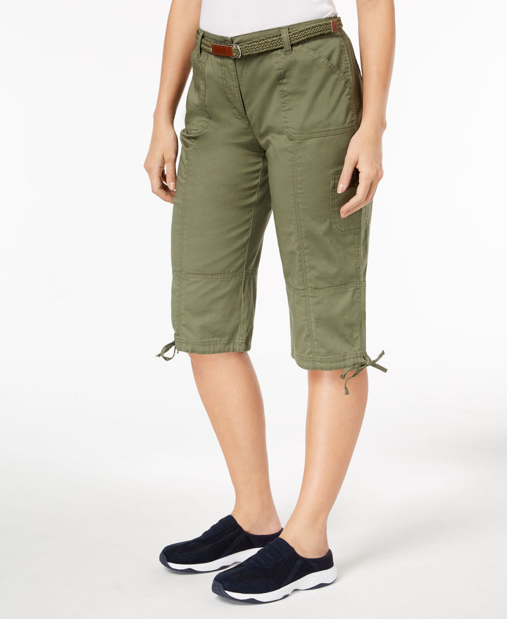 Karen Scott Belted Tie Hem Skimmers