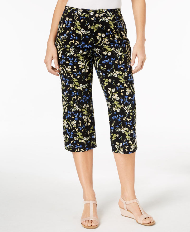 Karen Scott Floral Print Capri Pants