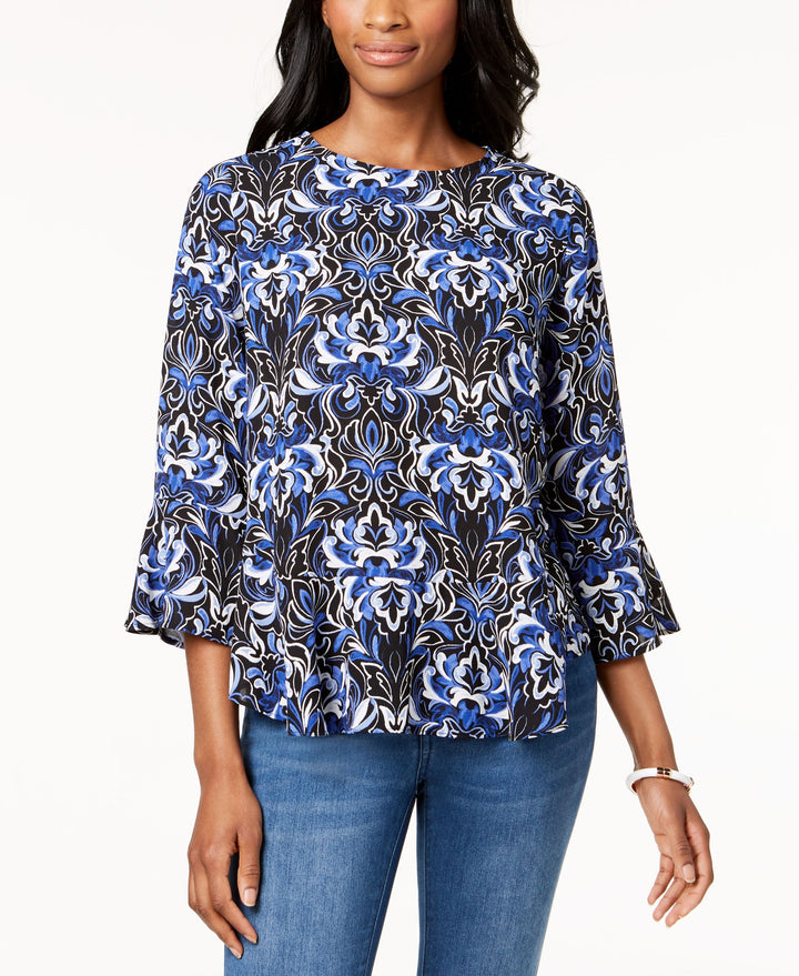 Charter Club Printed Peplum Top