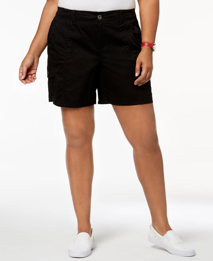 Plus Size  Comfort-Waist Cargo Shorts