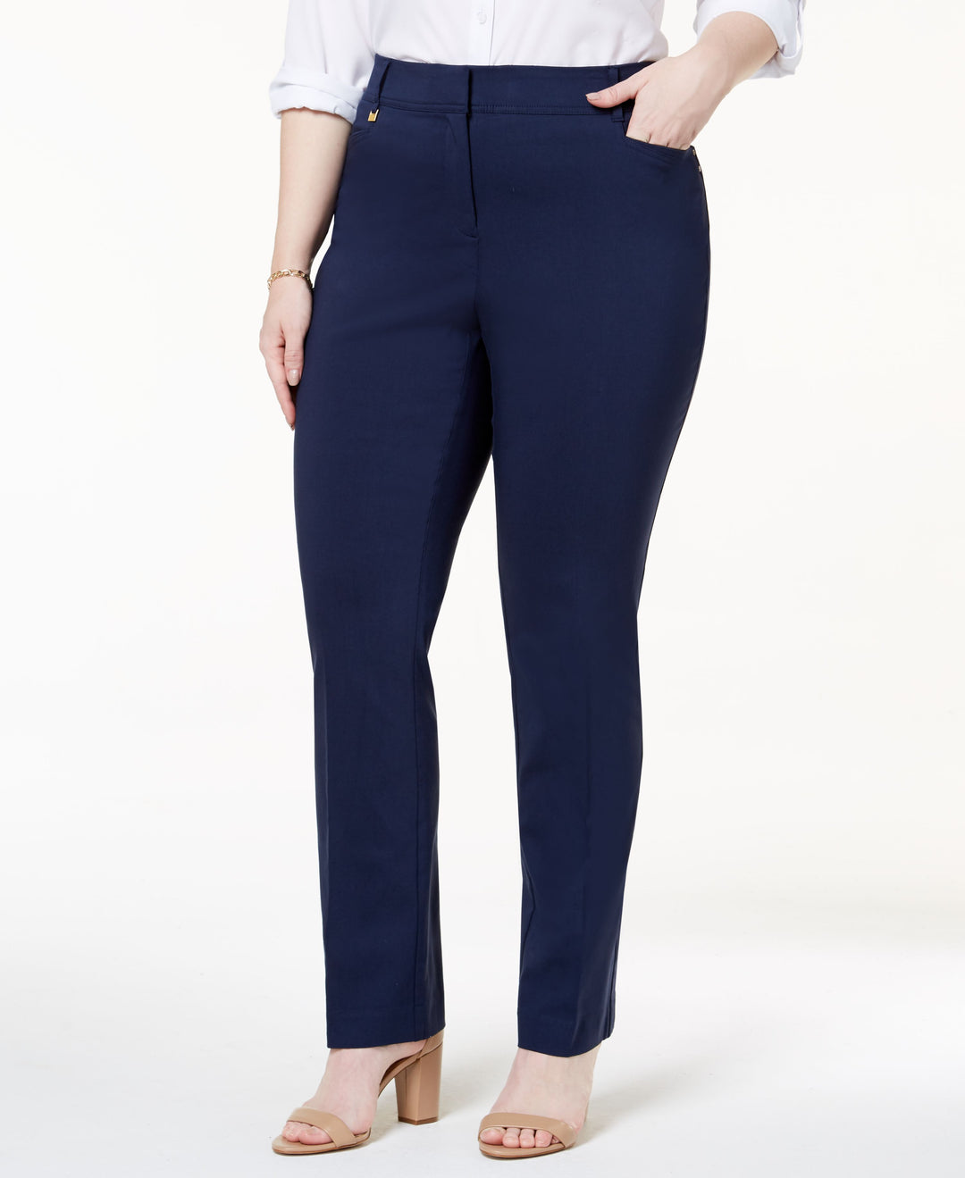 Plus & Petite Plus Size Tummy Control Curvy-Fit Pants