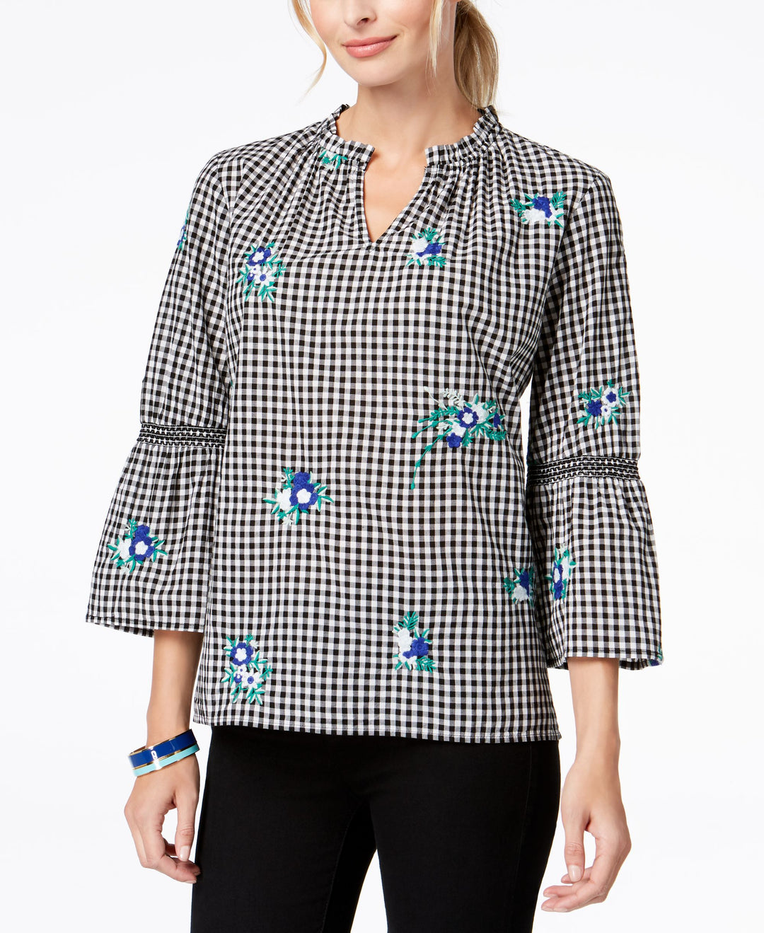 Charter Club Cotton Embroidered Top