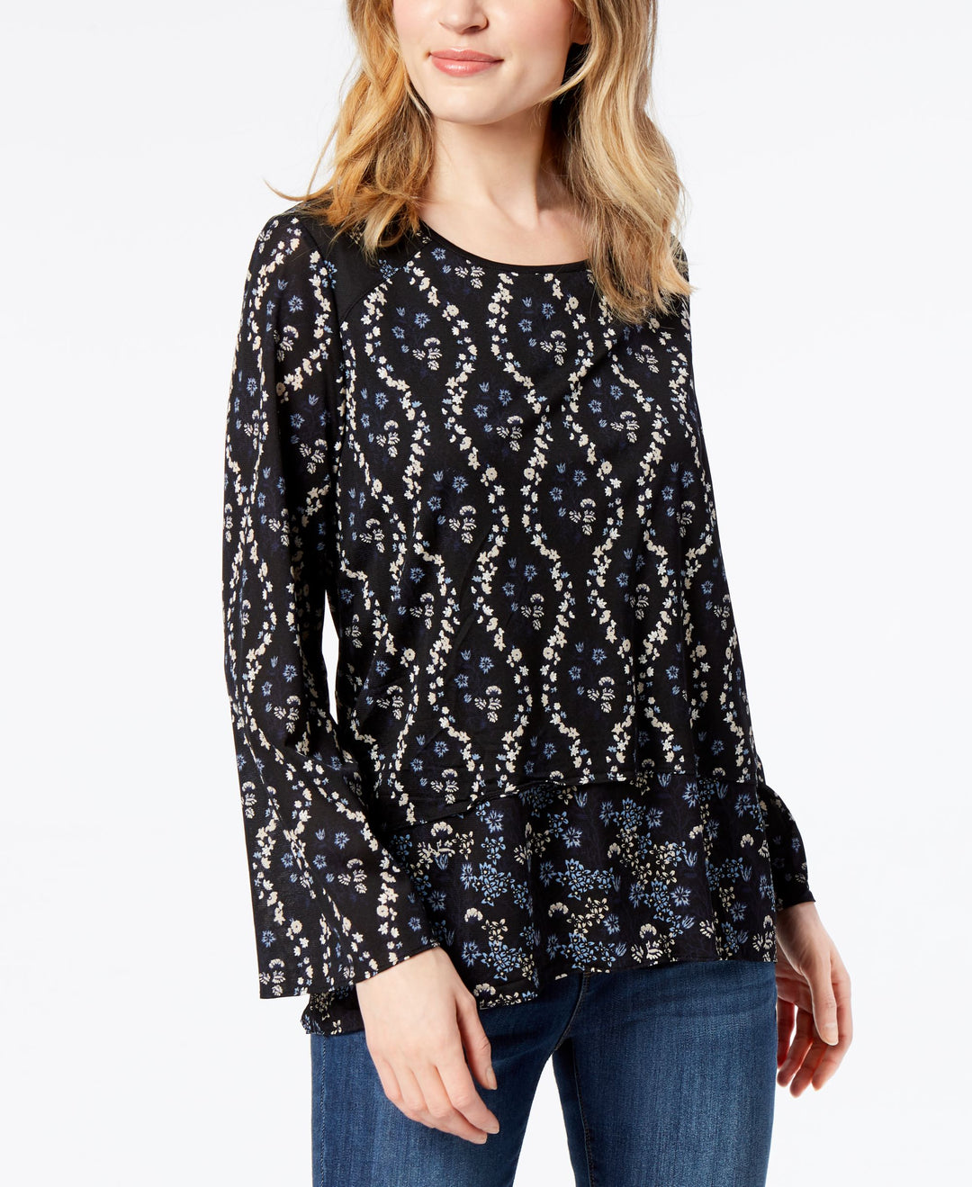 Style & Co Bell Sleeve Top