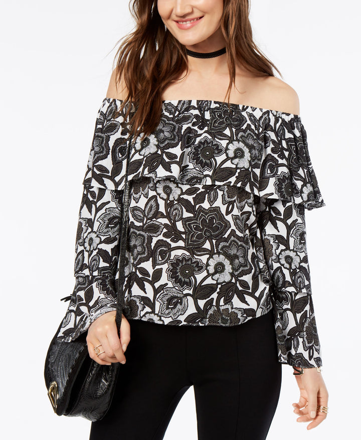 I.N.C. Embroidered Off-The-Shoulder Top