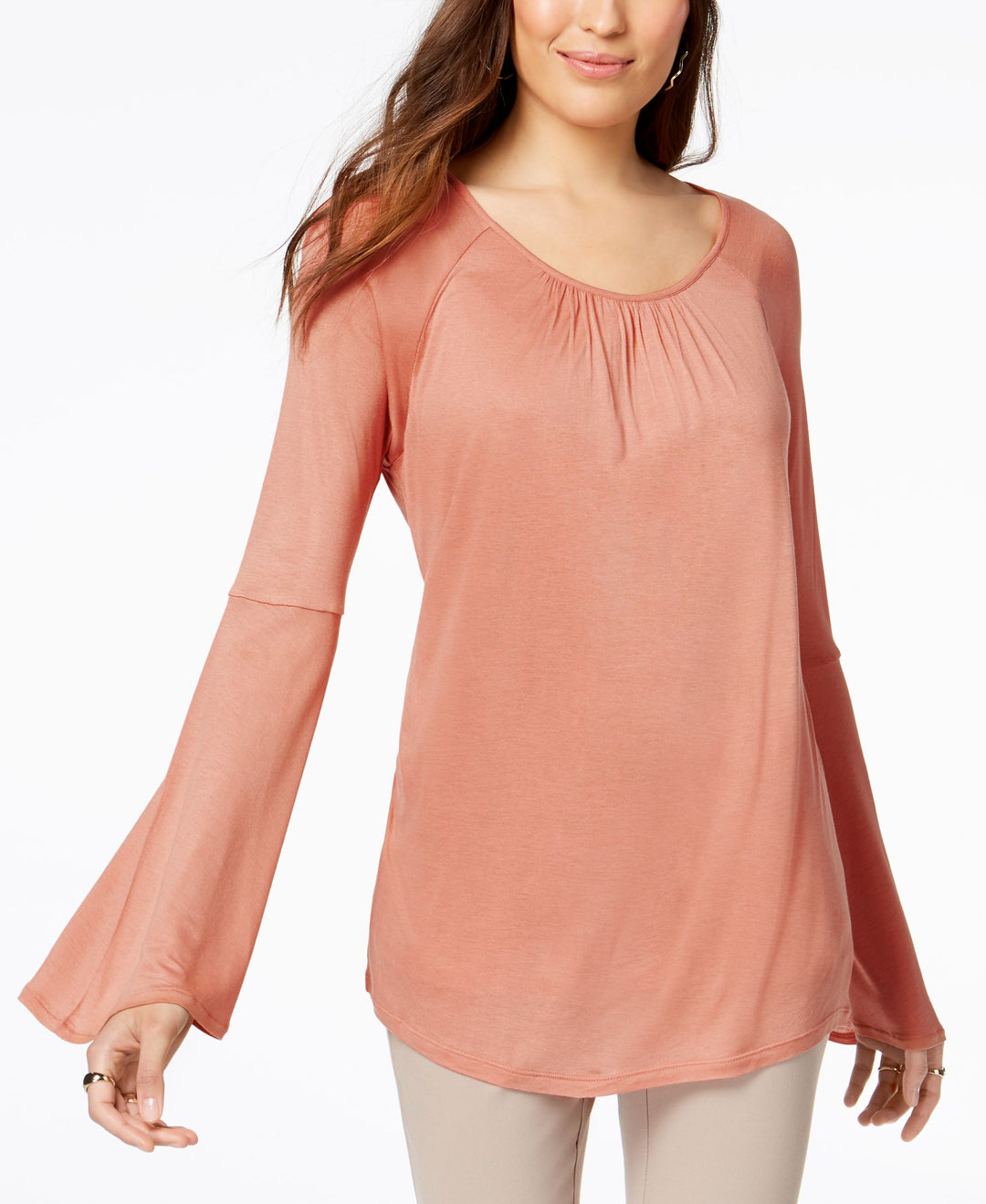 Lantern-Sleeve Top