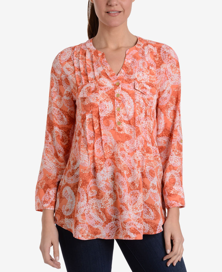 NY Collection Pintucked Blouse