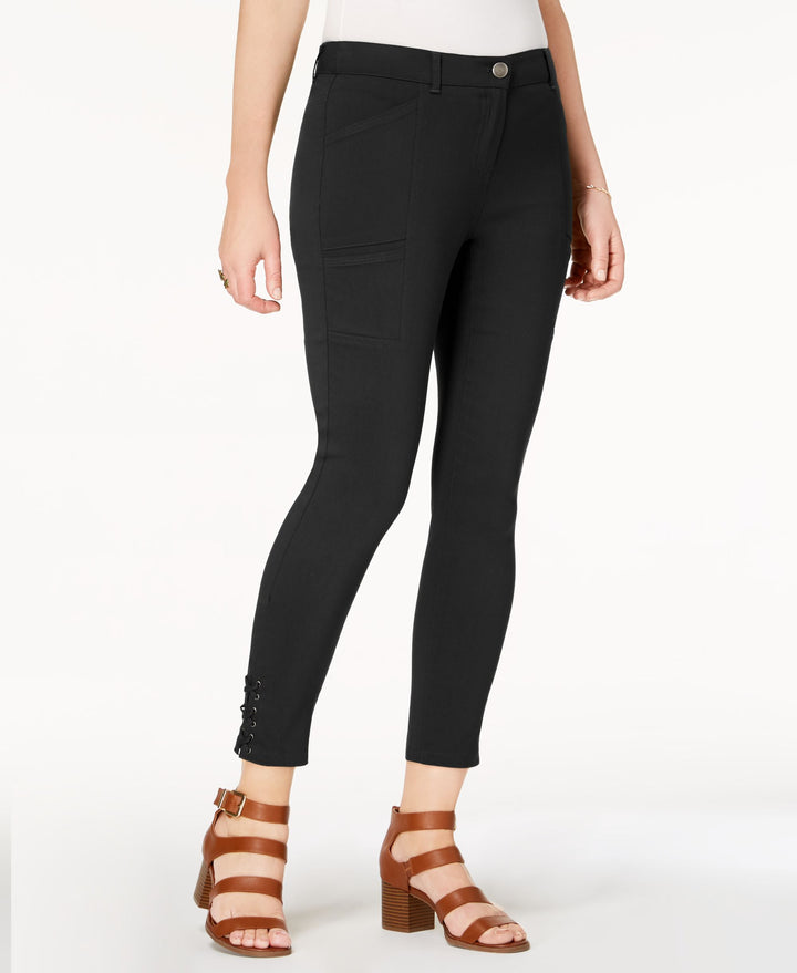 Style & Co Lace Up Straight Leg Pants